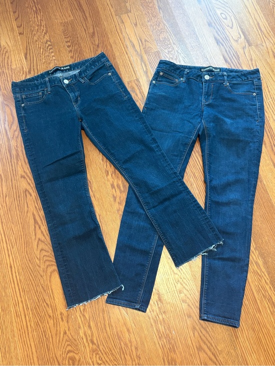 Express Denim - Express Jeans Bundle Sz 6 Barely Boot & Stella Legging Low Rise Dark Wash